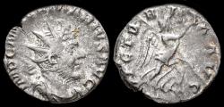 Ancient Coins - Marius silvered antoninianus Victory running right