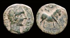 Ancient Coins - Spain Castulo AE semis bull right