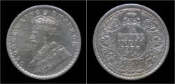 World Coins - India King George V 1/4 rupee 1936.