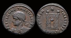 Ancient Coins - Constantius II, as Caesar AE3 campgate