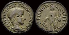 Ancient Coins - Thrace Hadrianopolis Gordian III AE tetrassarion Tyche standing left