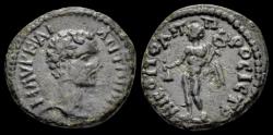 Ancient Coins - Moesia Inferior Nicopolis ad Istrum Caracalla AE17 Hermes standing left