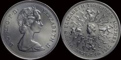 World Coins - Isle of Man 1 crown 1980 Queen Elisabeth the Queen Mother