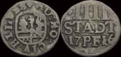 World Coins - Germany Hildesheim Stadt 4 pfennig 1716