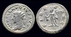 Ancient Coins - Claudius II Gothicus billon antoninianus Hermes standing left