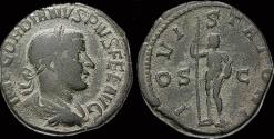 Ancient Coins - Gordian III AE sestertius Jupiter standing left