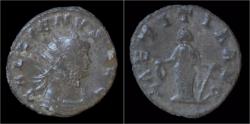 Ancient Coins - Gallienus billon antoninianus Laetitia standing left.