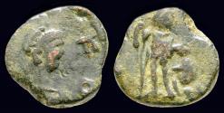 Ancient Coins - Leo I AE nummus Leo I standing facing