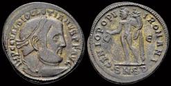 Ancient Coins - Diocletian AE follis Genius standing left