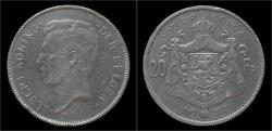 World Coins - Belgium Albert I 20 frank (4belga) 1932VL-pos A