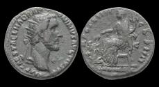 Ancient Coins - Antoninus Pius AE dupondius Annona seated left