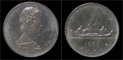 World Coins - Canada 1 dollar 1968- voyageur