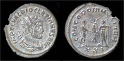 Ancient Coins - Diocletian silvered antoninianus Diocletian standing right