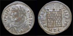 Ancient Coins - Licinius I silvered AE3 campgate