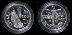 World Coins - Spain 1 ecu 1995- Spanish brig