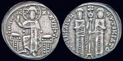 Ancient Coins - Andronicus II Palaeologus with Michael IX AR basilikon