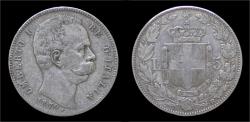 World Coins - Italy Umberto I 5 lire 1879R