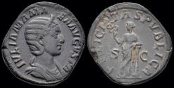Ancient Coins - Julia Mamaea, Augusta AE sestertius Felicitas standing facing