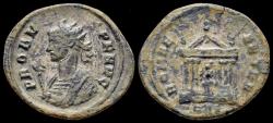 Ancient Coins - Probus billon antoninianus temple with Roma
