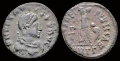 Ancient Coins - Arcadius AE13 Victory walking left