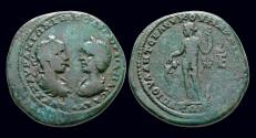 Ancient Coins - Moesia Inferior Marcianopolis Elagabalus and Julia Maesa AE pentassarion