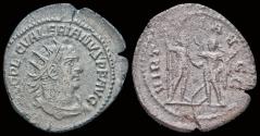 Ancient Coins - Valerian I AR antoninianus two emperors standing face to face