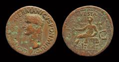 Ancient Coins - Germanicus, struck Germanicus under Caligula AE As Vesta seated to left