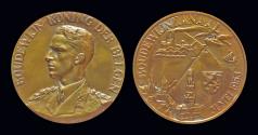 World Coins - Belgium Wolfers Marcel Medaille Bust of King Boudewijn I to left