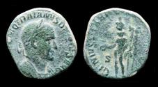 Ancient Coins - Trajan Decius AE sestertius Genius standing facing