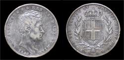 World Coins - Italy Carlo Alberto 5 lire 1842