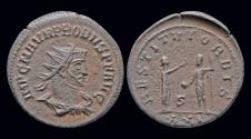 Ancient Coins - Probus AE antoninianus woman presenting wreath