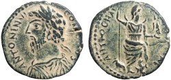 Ancient Coins - Commodus AE22. Antioch. Pisidia – Mên