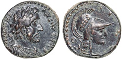 Ancient Coins - Antoninus Pius AE19; Iconium. Lycaonia – Athena
