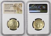 Ancient Coins - MICHAEL VII, 1071-1078. EL Histamenon Nomisma (4.45 gms), Constantinople Mint. NGC AU,