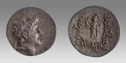 Ancient Coins - KINGS of CAPPADOCIA. Ariarathes VI. 130-116 BC. AR Drachm (18mm, 4.01 g).