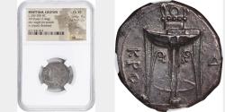 Ancient Coins - ITALY. Bruttium. Kroton. AR Stater (7.44 gms), ca. 350-300 B.C. NGC