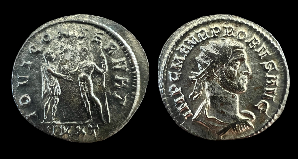 Franklin Mint フランスの 銀貨 Marc Aurèle Roman Roman Empire, Probus Silvered Antoninianus AD 276 – Ticinum Mint