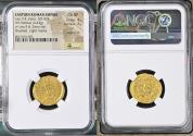 Ancient Coins - Leo II, with Zeno, 474. Solidus (Gold, 21 mm, 4.43 g, 12 h), Constantinople, E = 5th officina. NGC