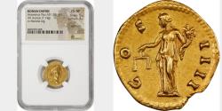 Ancient Coins - ANTONINUS PIUS, A.D. 138-161. AV Aureus (7.14 gms), Rome Mint, ca. A.D. 148-149. NGC Ch VF