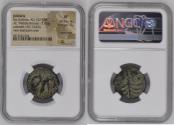 Ancient Coins - JUDAEA. Bar Kokhba Revolt (AD 132-135). AE middle bronze (23mm, 7.65 gm, 6h). NGC