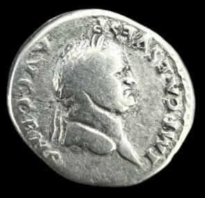 Ancient Coins - Roman Empire, Vespasian Silver Denarius AR – Rome Mint AD 73 | Pontifex Maximus