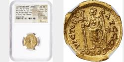 Ancient Coins - LEO I, A.D. 457-474. AV Solidus (4.21 gms), Constantinople Mint, 3rd Officina, ca. A.D. 462-466. NGC