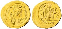 Ancient Coins - Byzantine Empire, Maurice Tiberius (582-602), AV Solidus,