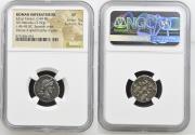 Ancient Coins - Roman Republic, Julius Caesar, AR Denarius, military mint traveling with Caesar in Spain,
