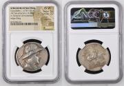 Ancient Coins - BAKTRIA, Greco-Baktrian Kingdom. Eukratides I Megas. Circa 170-145 BC. AR Tetradrachm