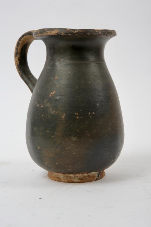 Ancient Apulian Black Ware Pottery Oinochoe C 350 Bc Size 7 1 8