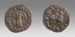 Ancient Coins - Baktria Greco-Baktrian Kingdom. Antimachos II Nikephoros. Circa 160-155 BC. Silver Drachm