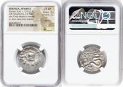 Ancient Coins - PHRYGIA. Apameia. Roman Rule (ca. 133-67 BC). AR cistophorus (25mm, 12.50 gm, 11h). NGC