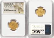 Ancient Coins - Constantine VI and Irene (AD 780-797). AV solidus (20mm, 4.24 gm, 7h). NGC