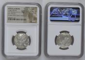 Ancient Coins - ATTICA. Athens. Ca. 440-404 BC. AR tetradrachm (24mm, 17.18 gm, 6h). NGC MS